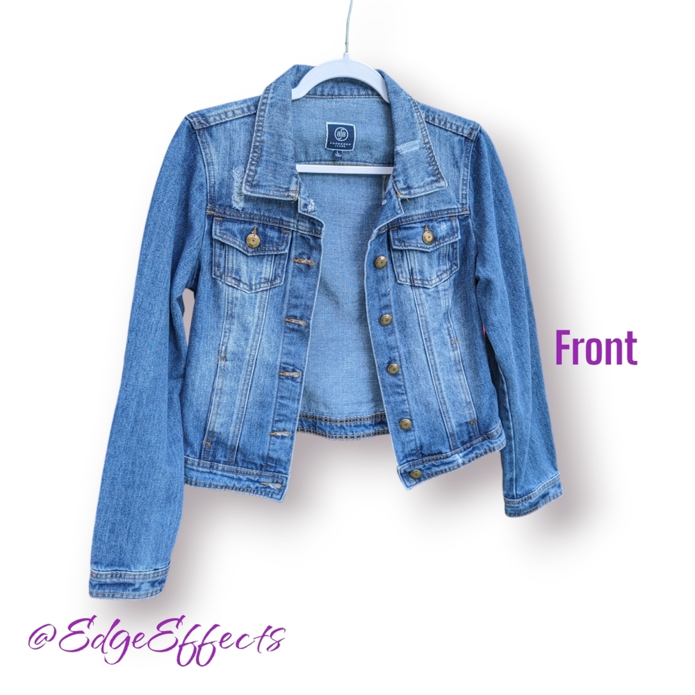 BoomBoom jeans cropped denim jacket Size L